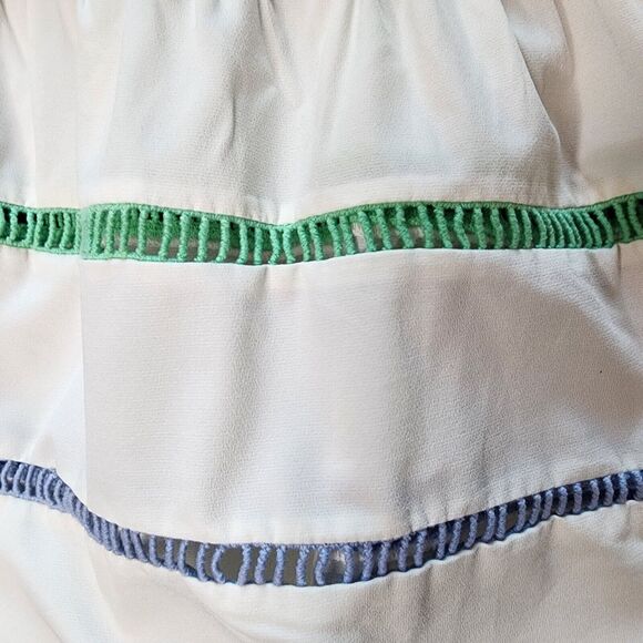 Big Waterblue Sky Halter Top Multicolor Stripe Crochet Striped Small Women - Picture 3 of 9